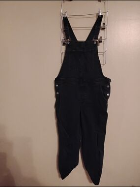 Old Navy Dark Gray Denim Overalls